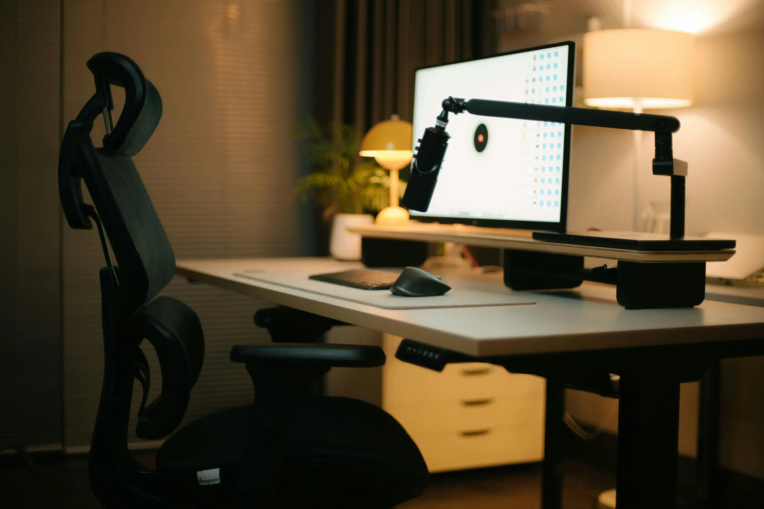 Modern development workspace with computer screens